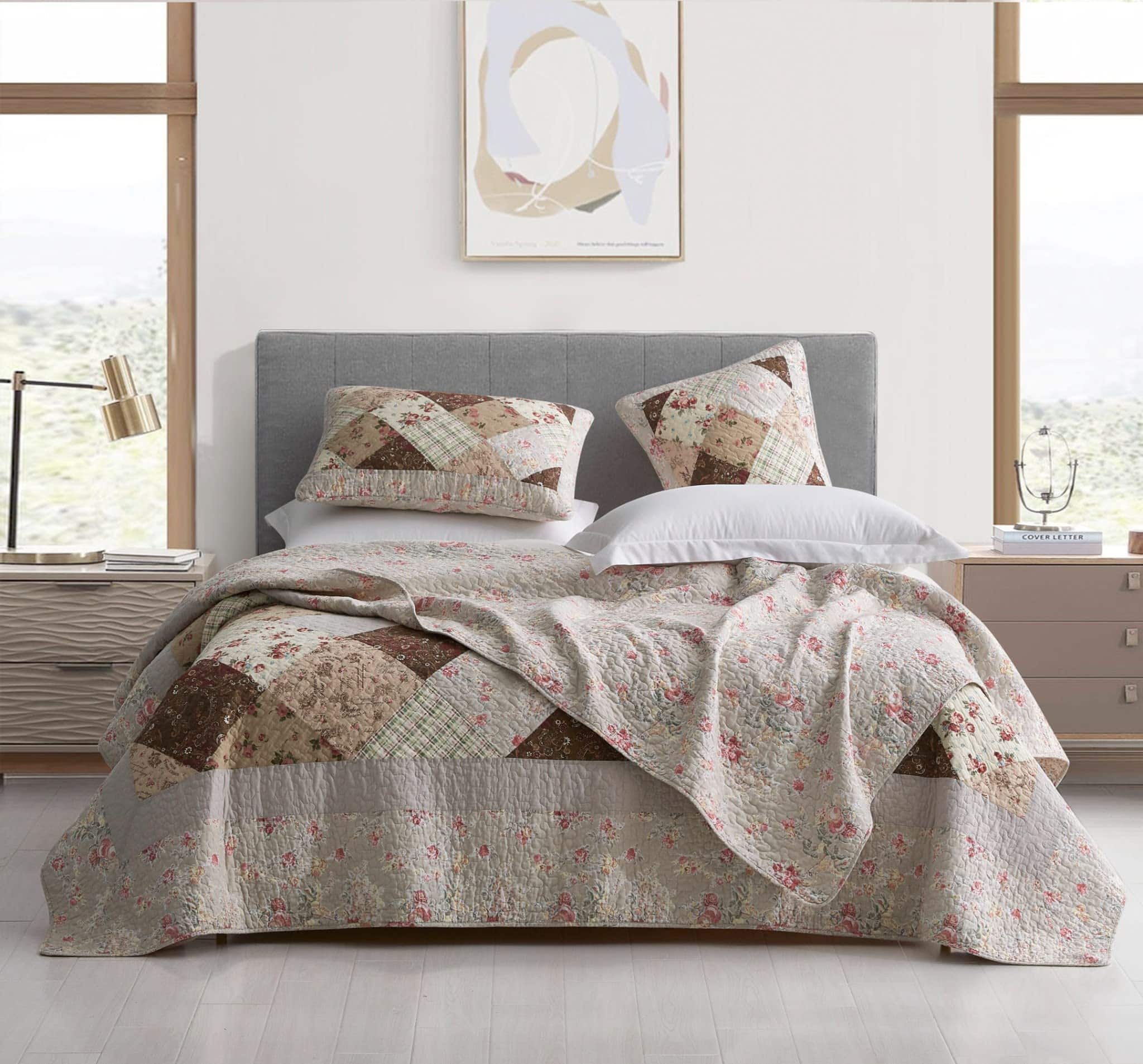 Juego de Edredón Chezmoi Collection Camellia 3 Piezas - - Imagen 3