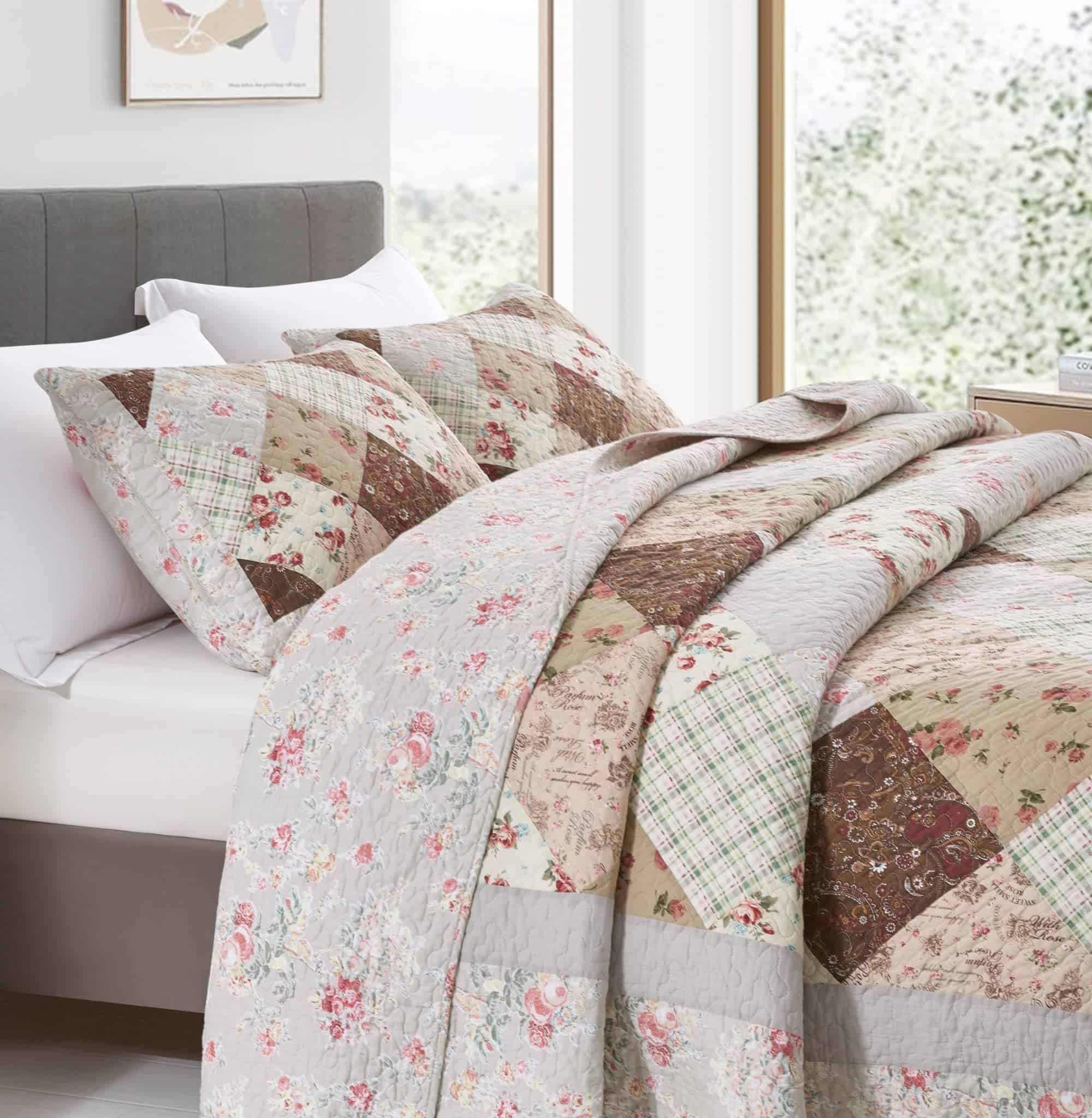 Juego de Edredón Chezmoi Collection Camellia 3 Piezas - - Imagen 4