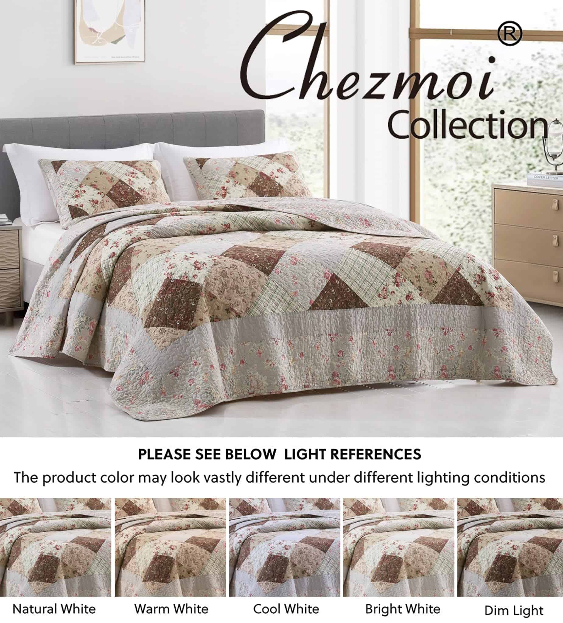 Juego de Edredón Chezmoi Collection Camellia 3 Piezas - - Imagen 7