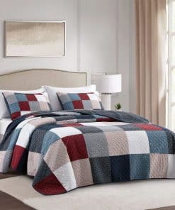 Chezmoi Collection Henry Juego de Edredón Moderno de 3