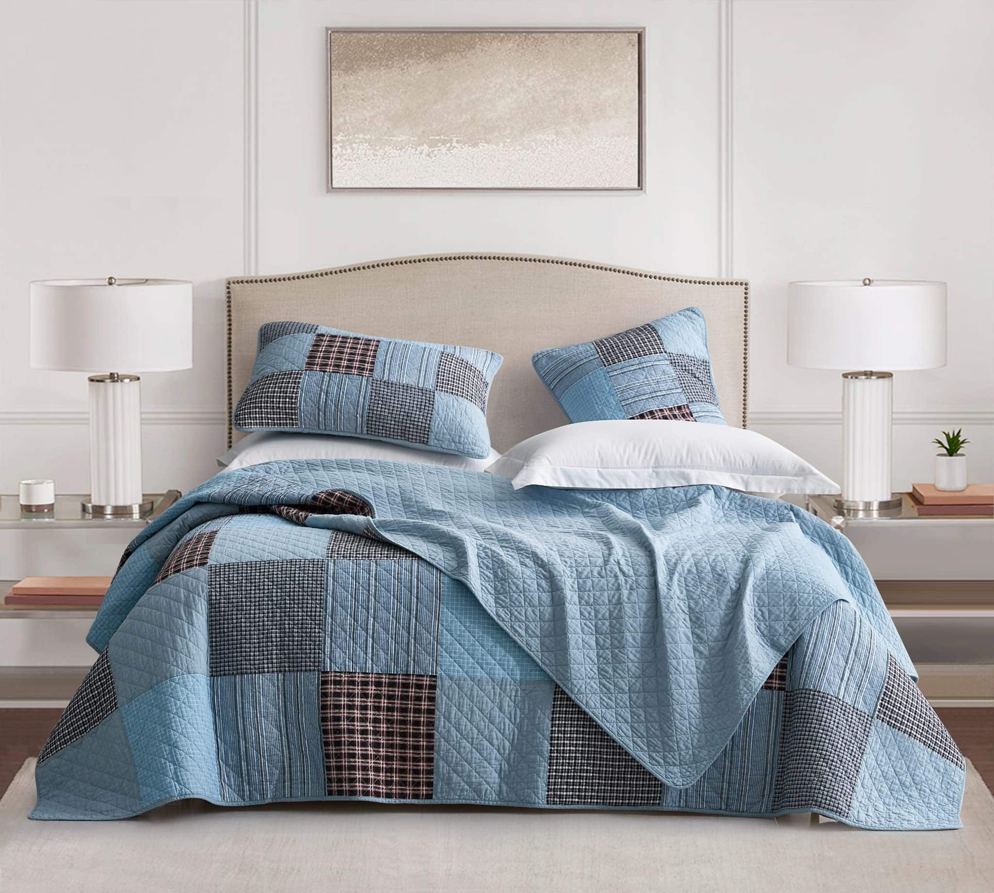 Juego de Colcha Patchwork Chezmoi Collection Bram de 3 - Imagen 3