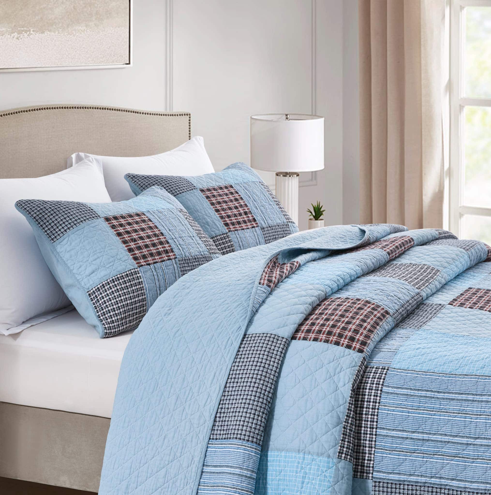 Juego de Colcha Patchwork Chezmoi Collection Bram de 3 - Imagen 4