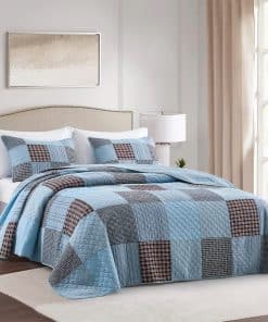 Juego de Colcha Patchwork Chezmoi Collection Bram de 3