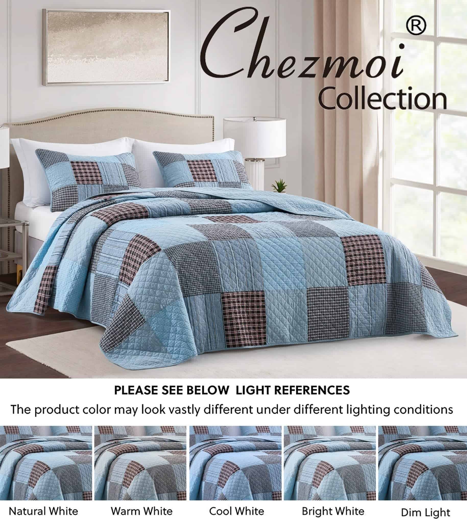 Juego de Colcha Patchwork Chezmoi Collection Bram de 3 - Imagen 7