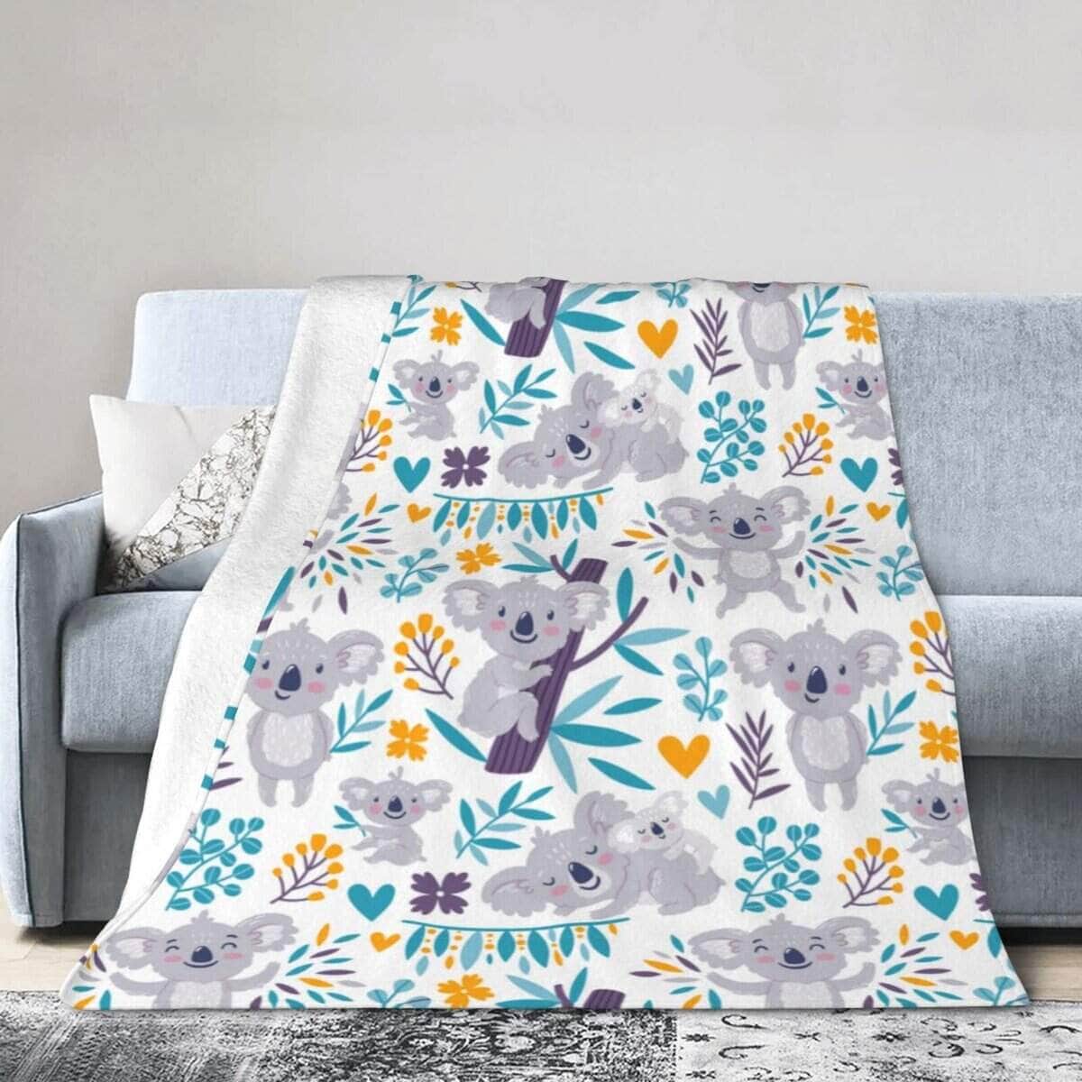 Manta de lanzamiento de koala lindo Super suave y cálida