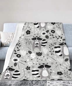 Manta de Lana de Mapache Lindo Extra Suave y Cálida para