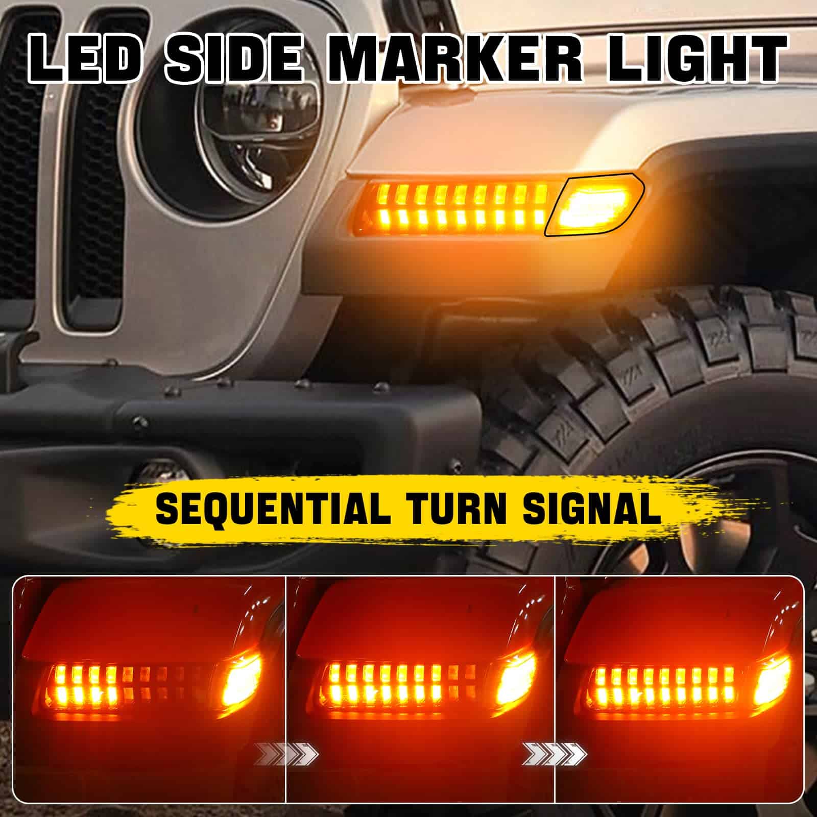 M MIBAHE Luces LED de Guardabarros con Luces Indicadoras - Imagen 5