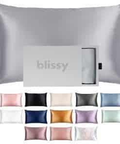 Funda de Almohada de Seda Blissy - 100% Seda de -Plata