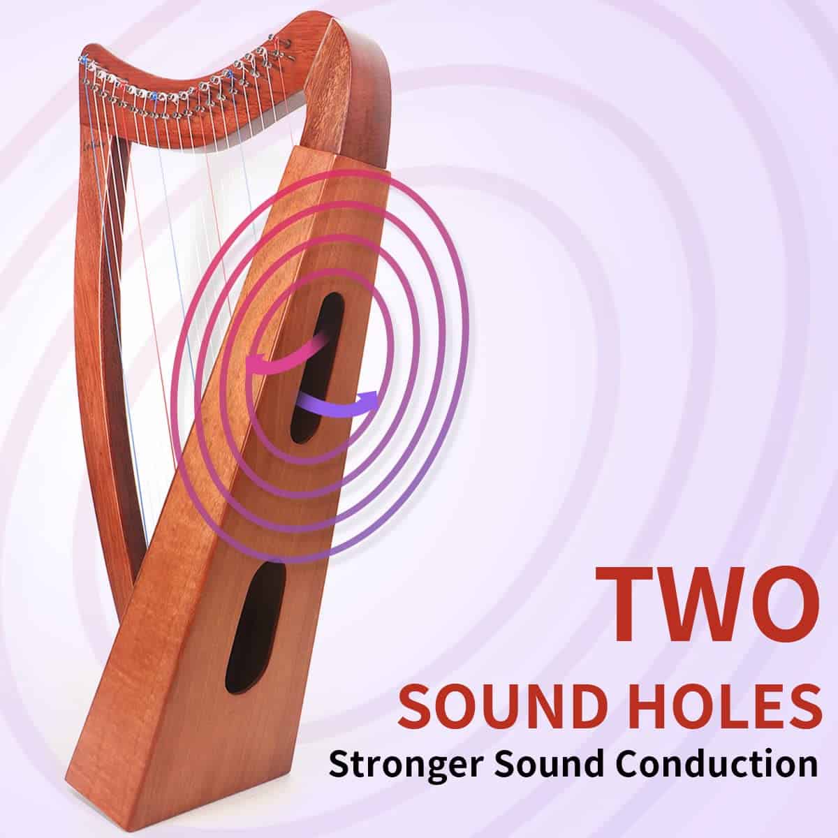 Arpa, Lira de 19 Cuerdas Lotkey para Principiantes Adultos - Imagen 6