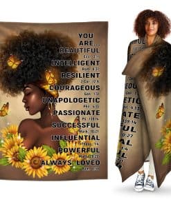 Manta JZO Afroamericana para Mujeres Magia Negra Manta de