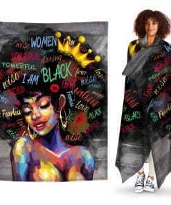 Manta JZO para Mujeres Afroamericanas Manta de Magia Negra