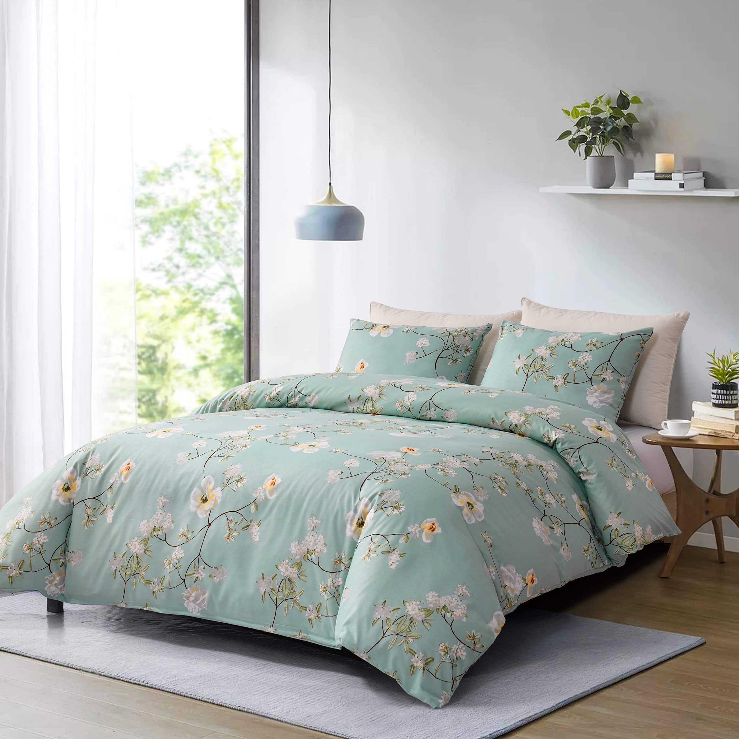 Set de Funda nórdica Floral Verde GETIANN para Cama Queen - Imagen 3