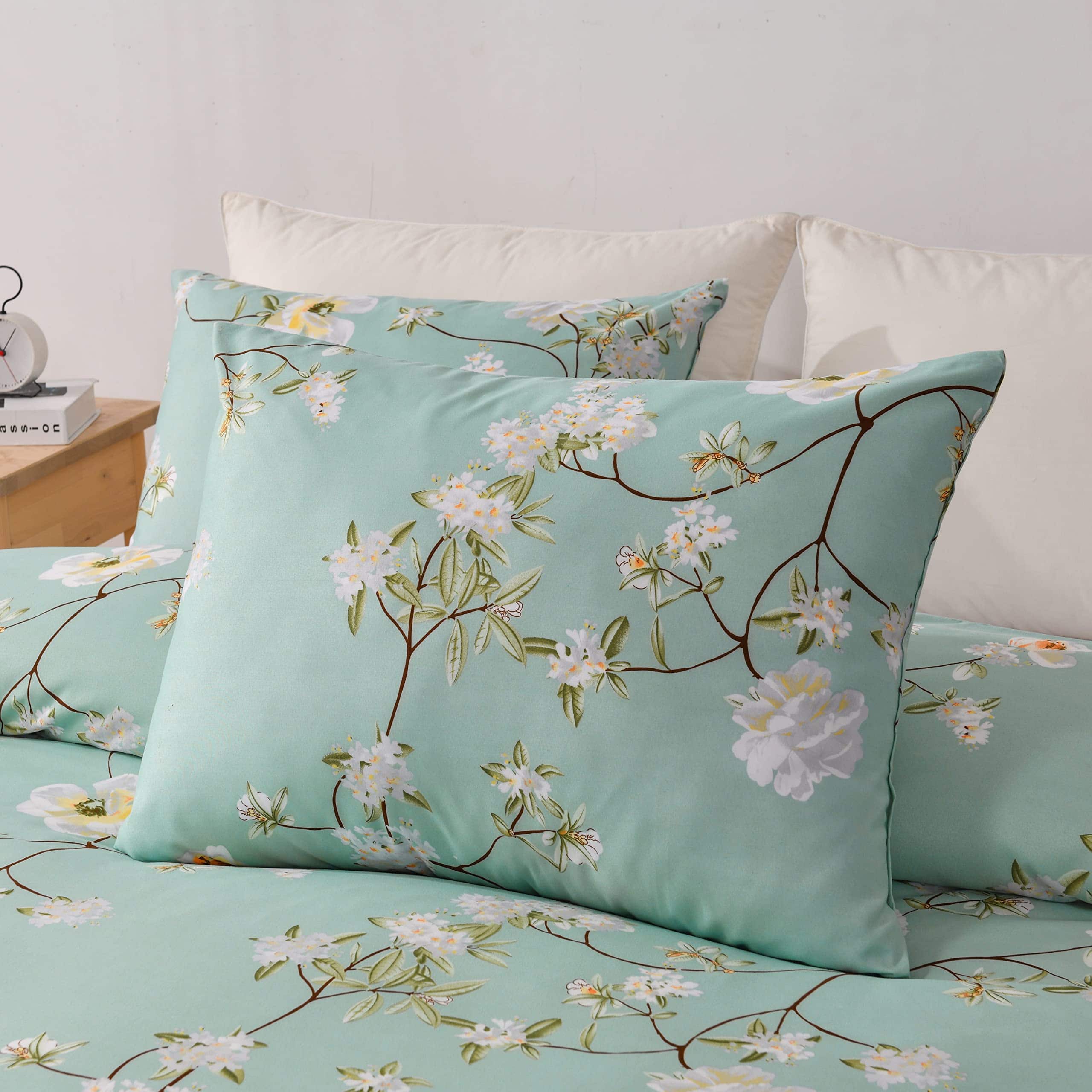 Set de Funda nórdica Floral Verde GETIANN para Cama Queen - Imagen 7