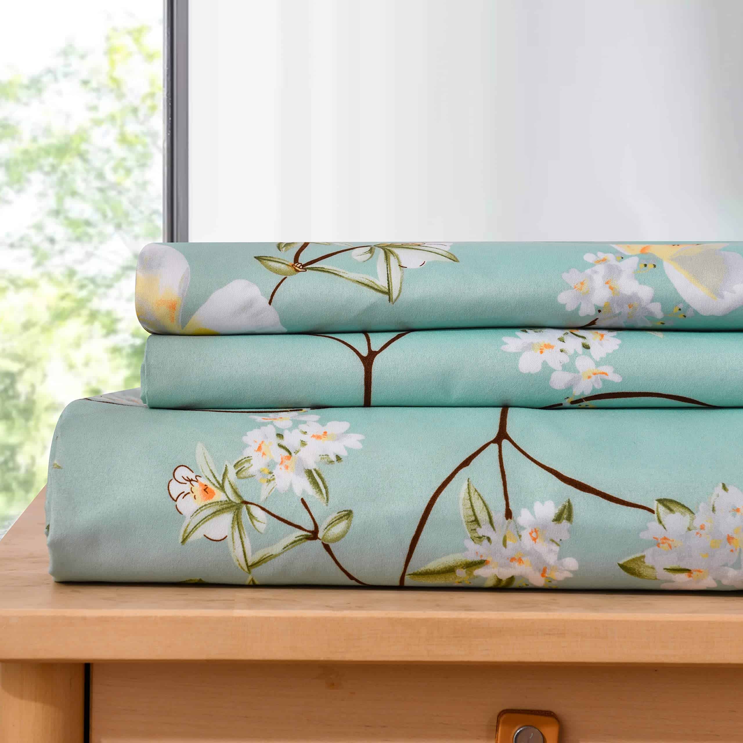 Set de Funda nórdica Floral Verde GETIANN para Cama Queen - Imagen 6