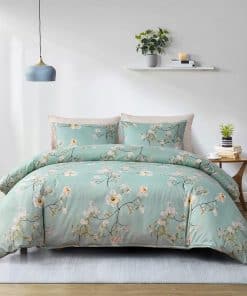 Set de Funda nórdica Floral Verde GETIANN para Cama Queen