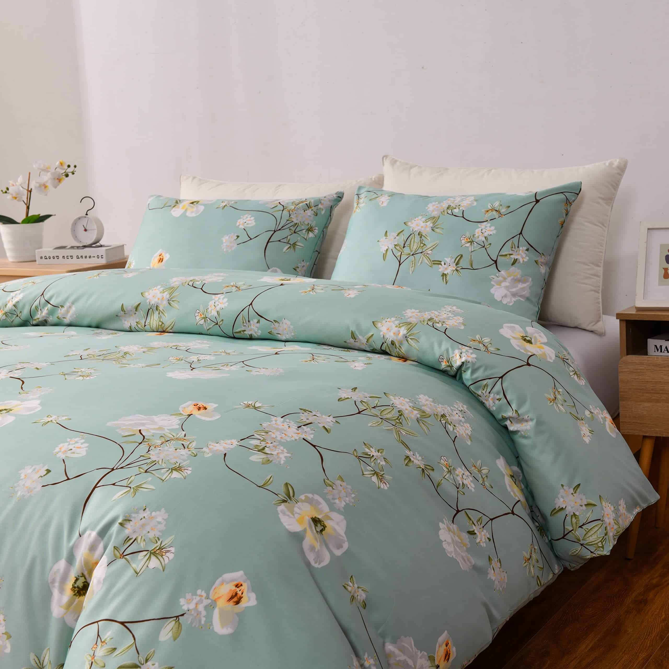 Set de Funda nórdica Floral Verde GETIANN para Cama Queen - Imagen 9