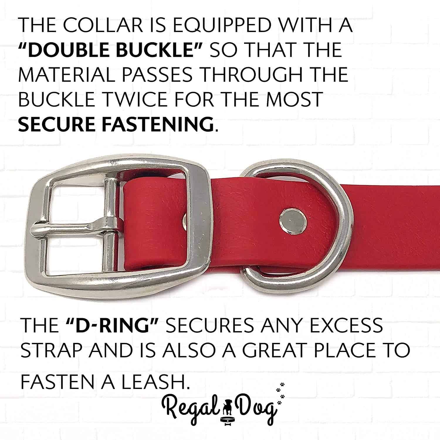 Conjunto de Collar y Correa Impermeables Rojos para Perros - Imagen 6