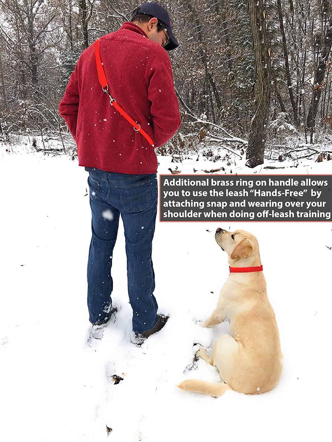 Conjunto de Collar y Correa Impermeables Rojos para Perros - Imagen 4
