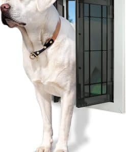 Puerta Grande para Perros Abatible - Marco de Aluminio