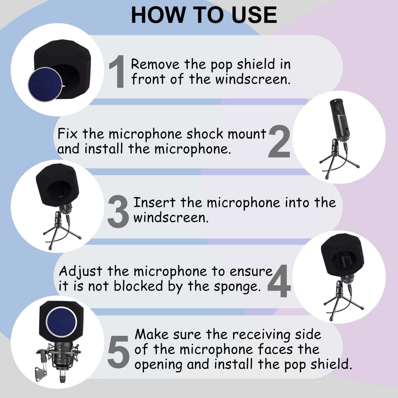 Filtro de fácil instalación para micrófono Apto para - Imagen 7