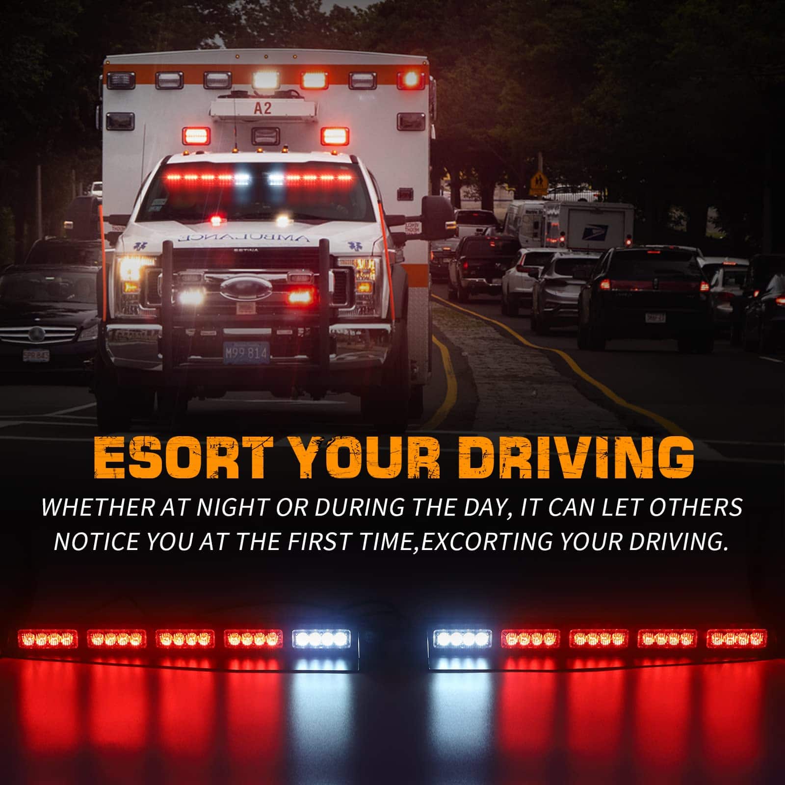 Luces de Emergencia Rojas para Visera XRIDONSEN Barra - Imagen 3