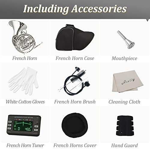 Trompa Doble F/Sib 4 Llaves Niquelada con Lacado Dorado - Imagen 8