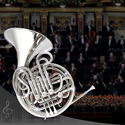 Trompa Doble F/Sib 4 Llaves Niquelada con Lacado Dorado - Imagen 3