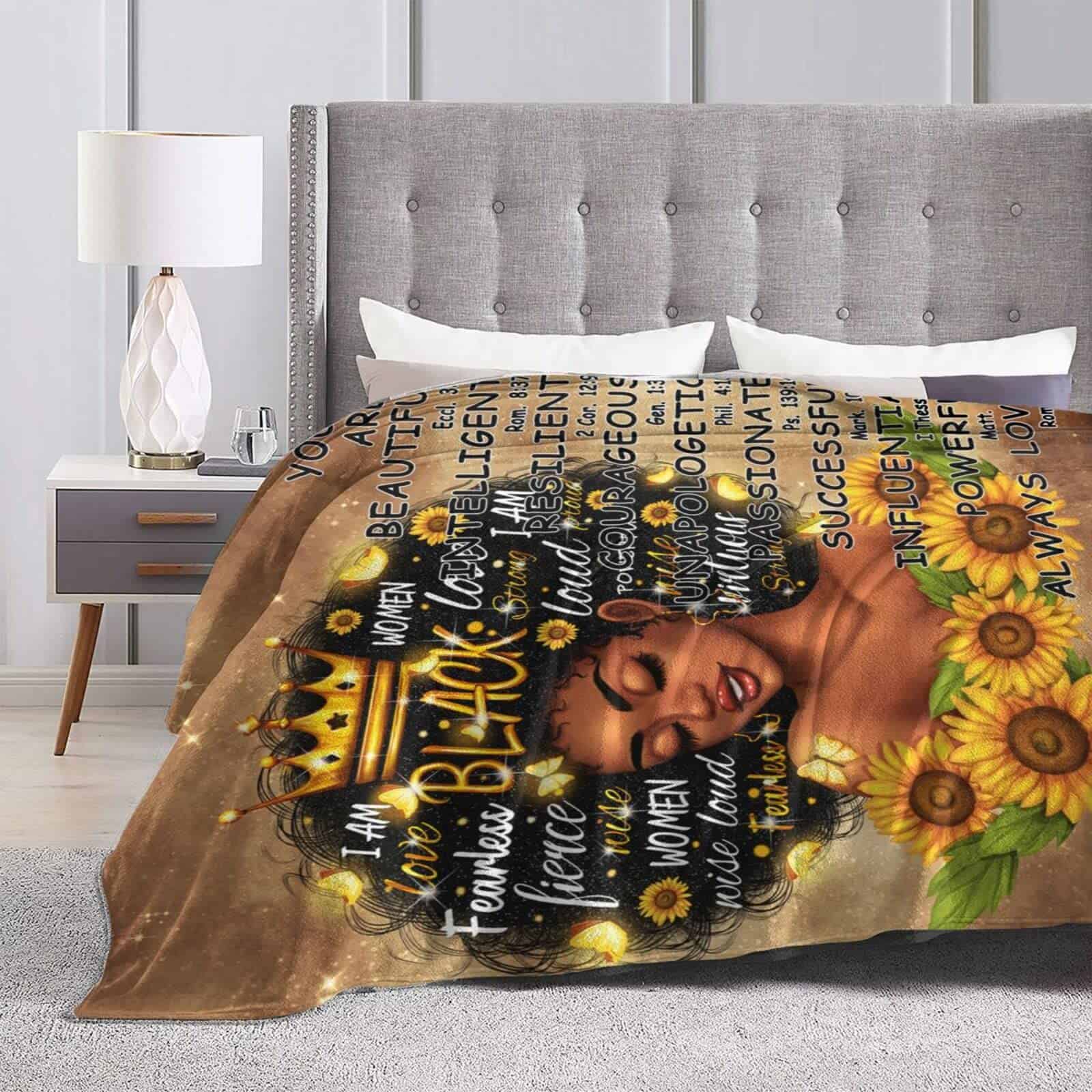 Manta Africana para Mujeres Mágicas de Color Negro Manta - Imagen 4