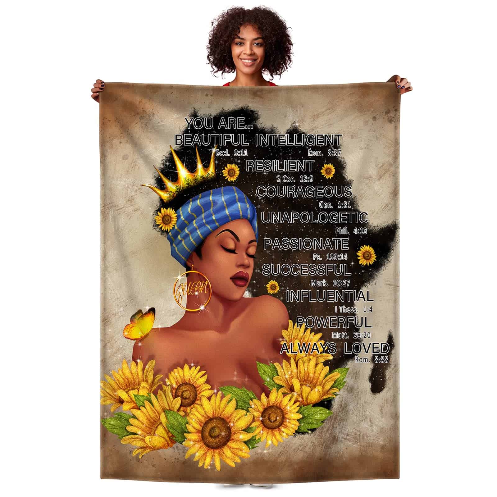 Manta JZO para Mujeres Afroamericanas Mágica Chica Negra