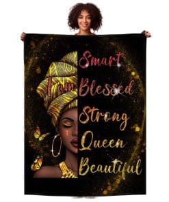 Manta de Mujer Negra JZO Manta de Terciopelo Suave y Cálida