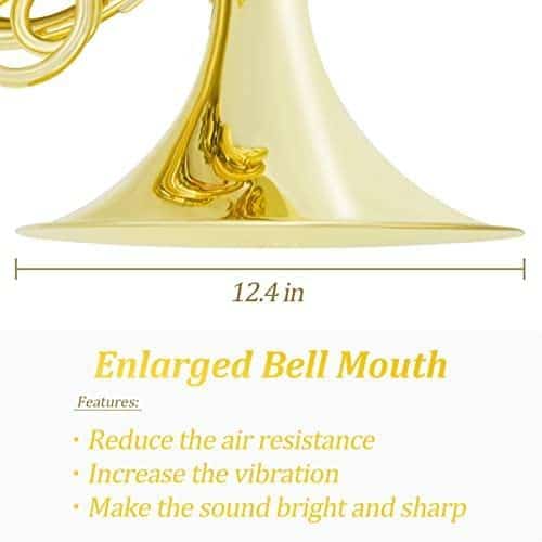 Trompa Doble F/Bb 4 Llaves de Níquel Chapado en Oro Lacado - Imagen 7