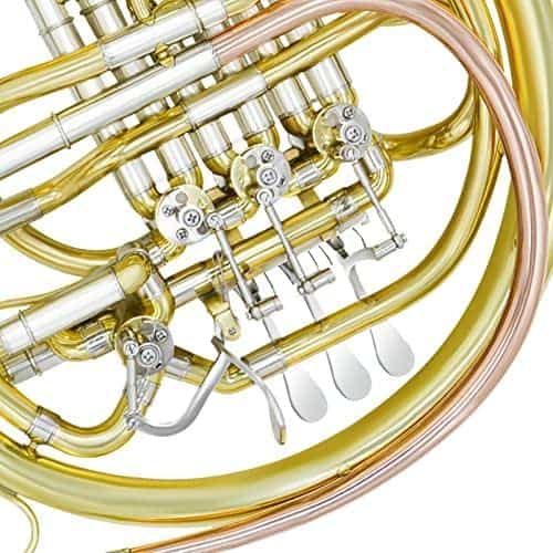 Trompa Doble F/Bb 4 Llaves de Níquel Chapado en Oro Lacado - Imagen 5