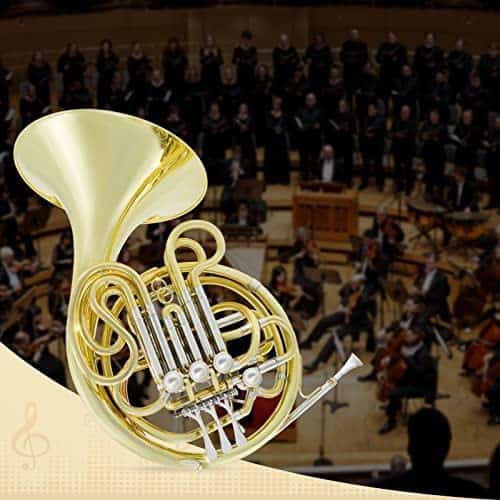 Trompa Doble F/Bb 4 Llaves de Níquel Chapado en Oro Lacado - Imagen 3