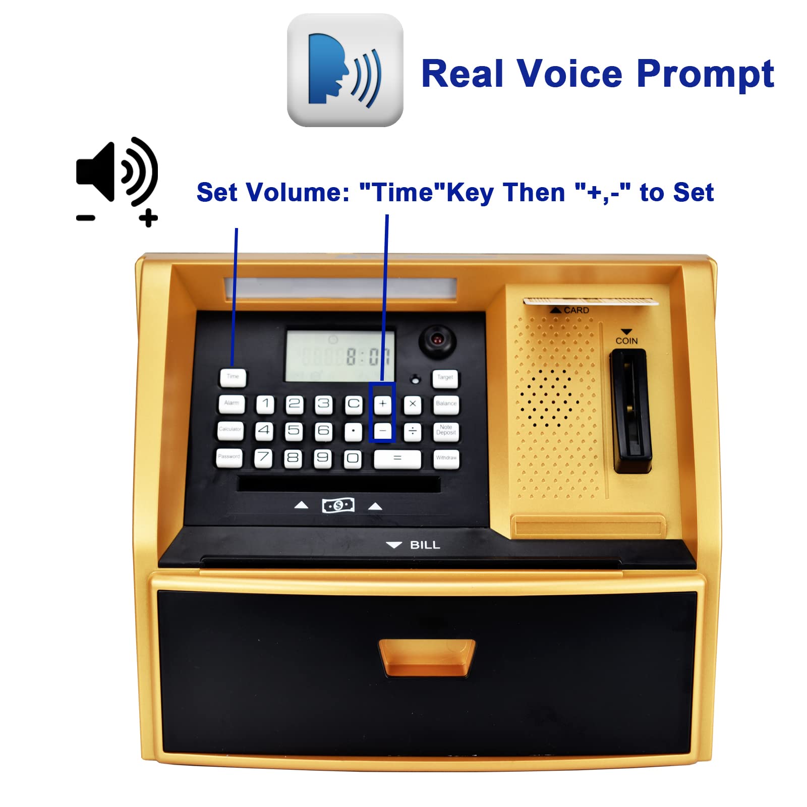 Banco de Ahorro ATM con Tarjeta de Débito, Hucha - Imagen 5