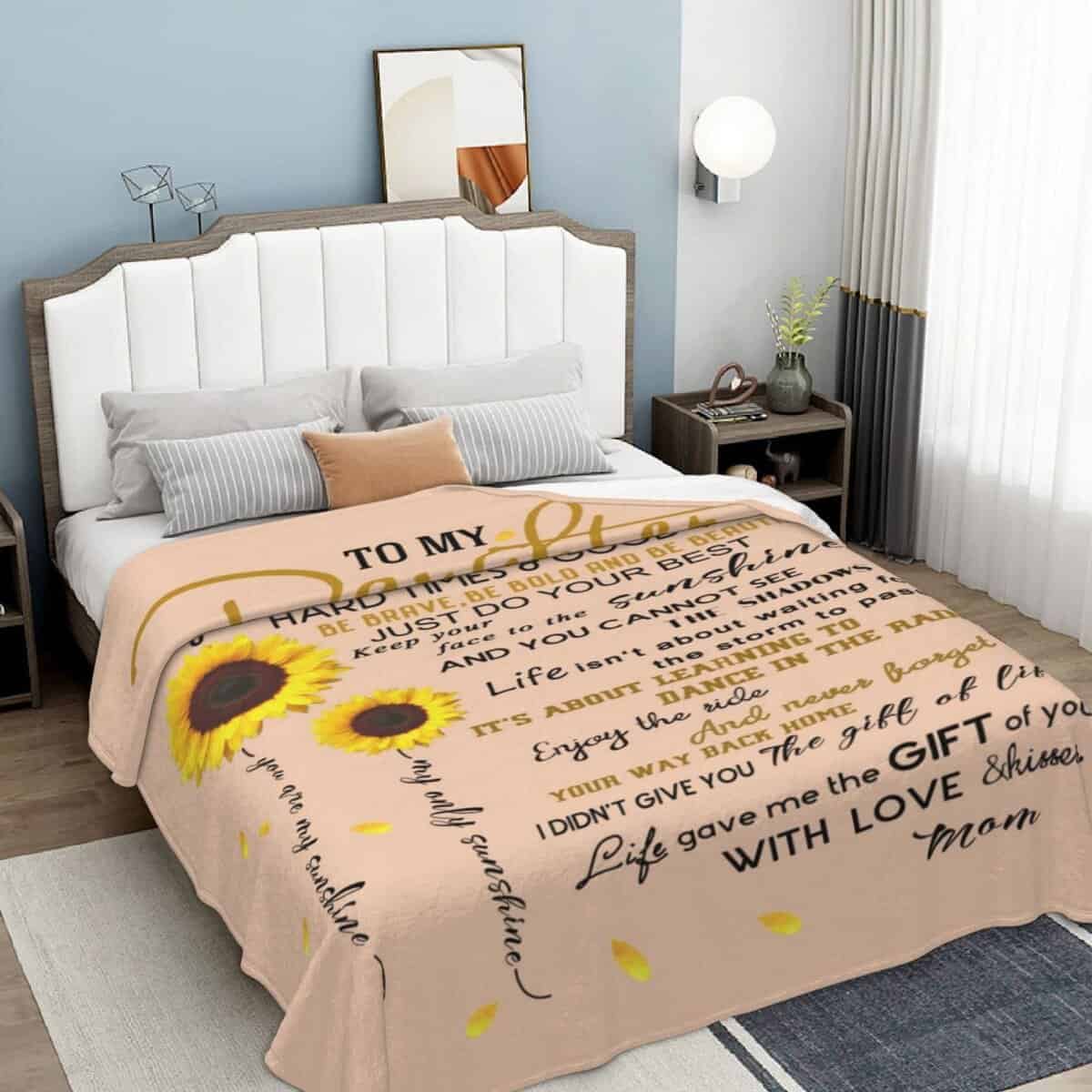 Manta de regalo de mamá a hija, manta de mamá para hija, - Imagen 5