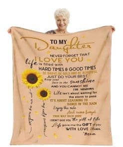 Manta de regalo de mamá a hija, manta de mamá para hija,