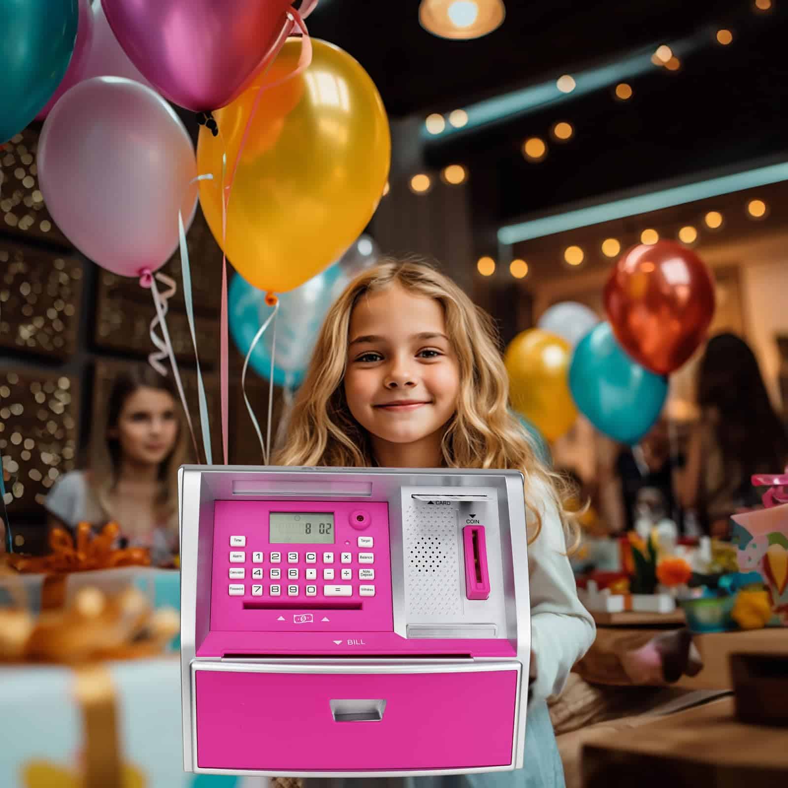 Cerdito Electrónico ApgBnk para Niñas - Contador de Monedas - Imagen 3