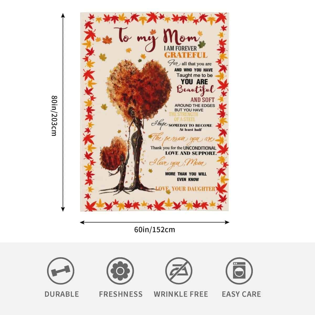 Manta de Regalo para Mamá, Regalos para Mamá, de Hija a - Imagen 3