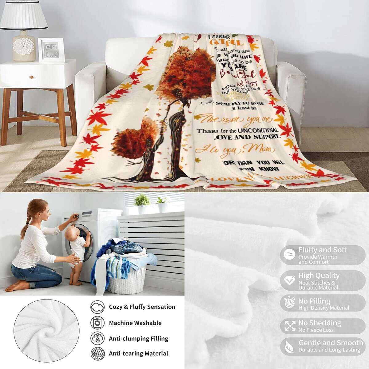 Manta de Regalo para Mamá, Regalos para Mamá, de Hija a - Imagen 7