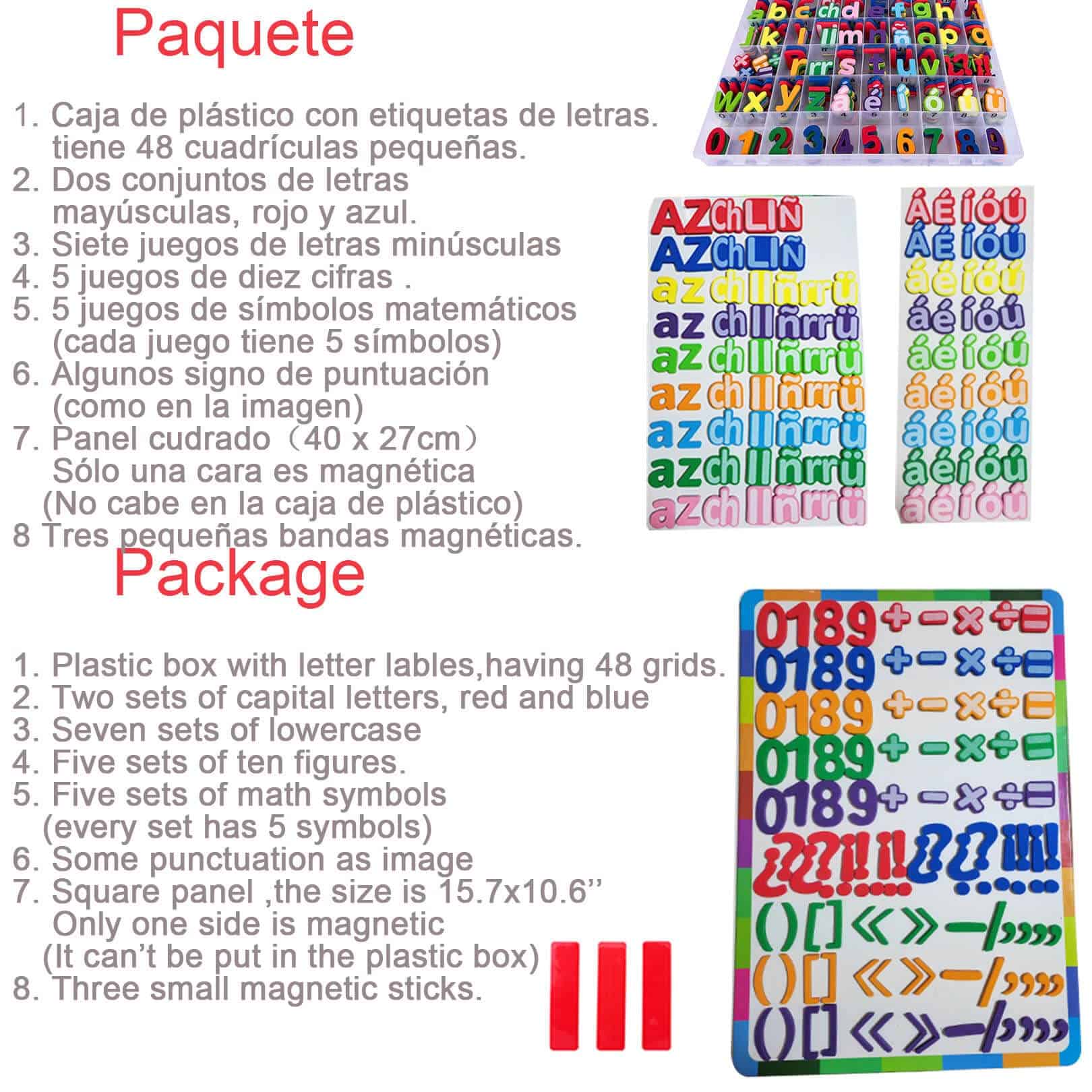 9 Sets de Letras Magnéticas en Español para Niños - Letras - Imagen 6