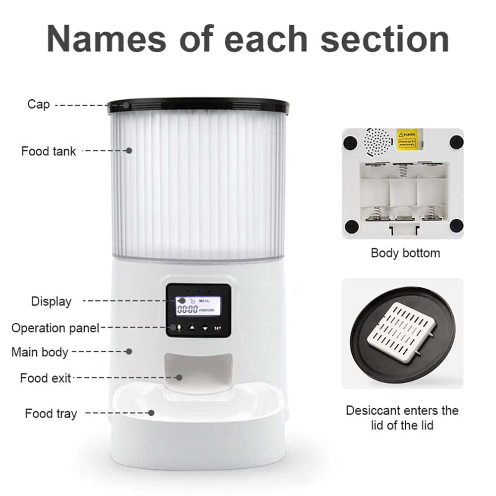 Alimentador Automático para Gatos SLuB 4L Dispensador de - Imagen 8