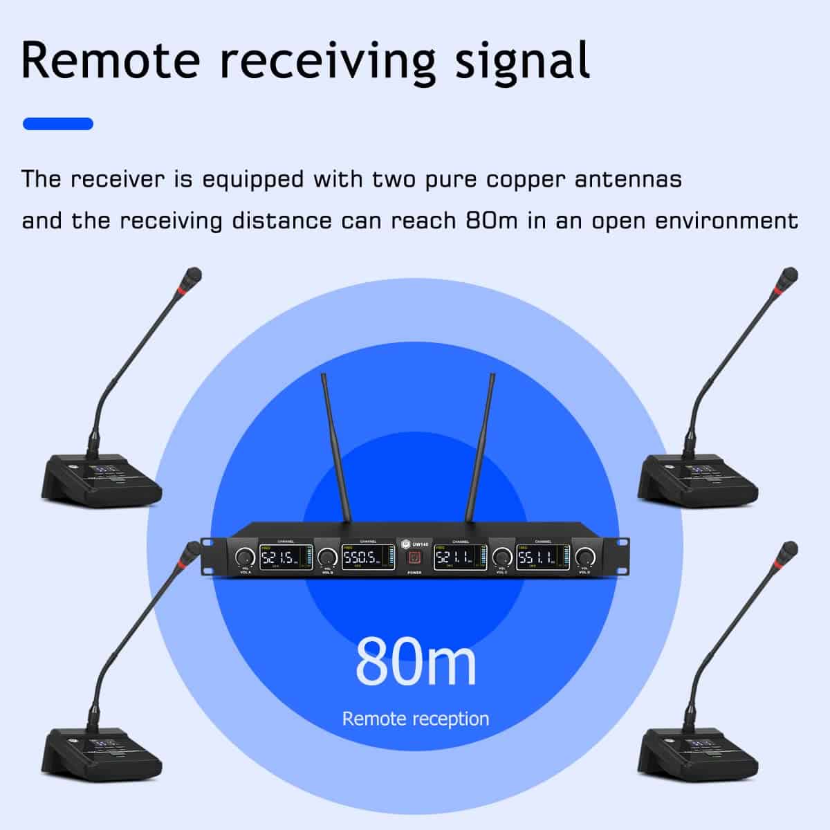 Sistema de Micrófono Profesional de Cuello de Ganso de 4 - Imagen 9