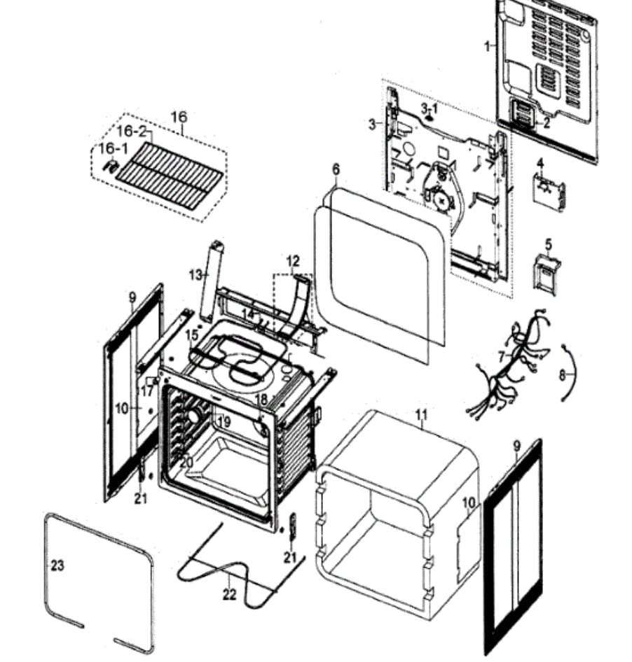 Rack de Horno Plano DG75-01001C DG67-00108A 16 7/16" x 24 - Imagen 6
