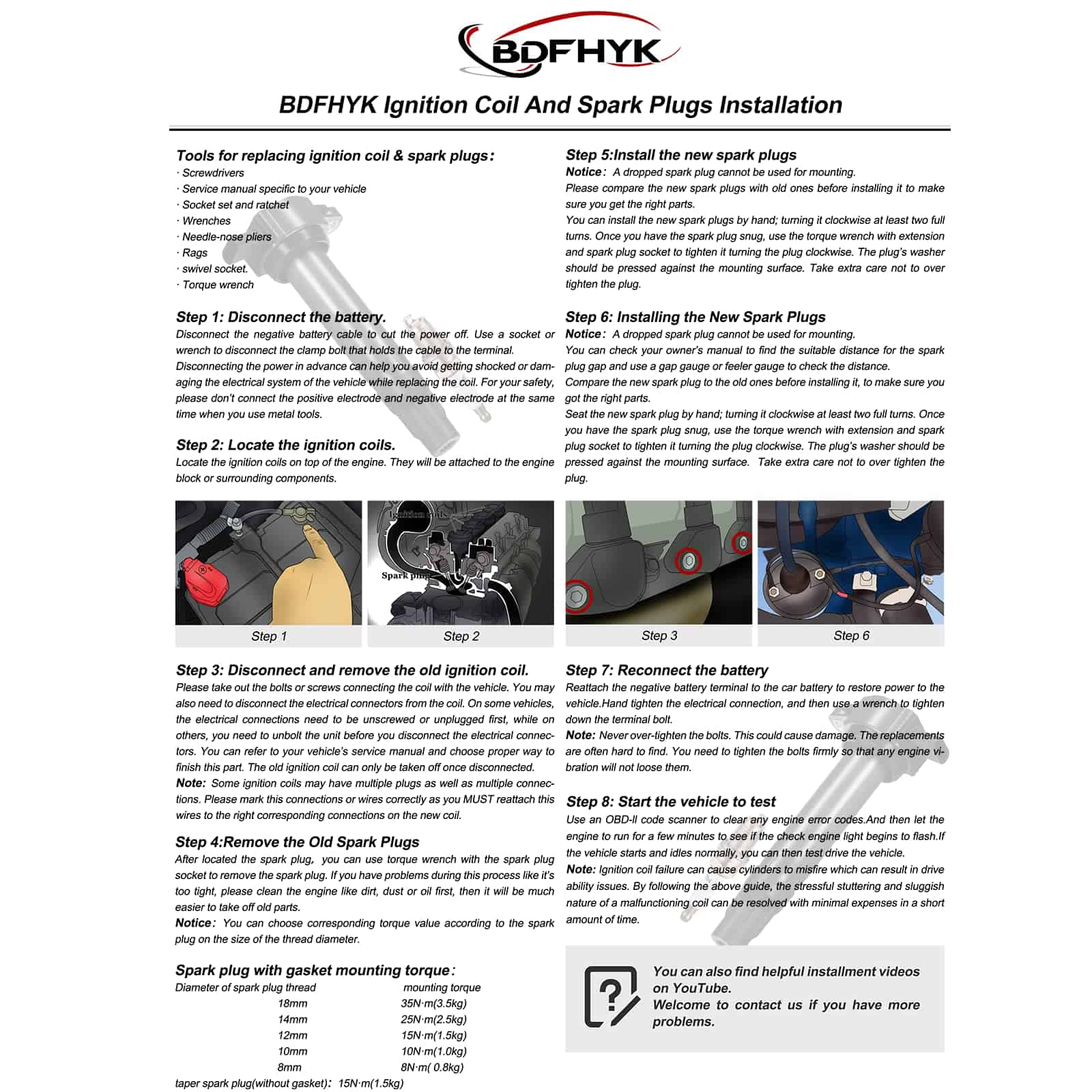 Bobina de encendido BDFHYK y bujías de iridio compatibles - Imagen 7