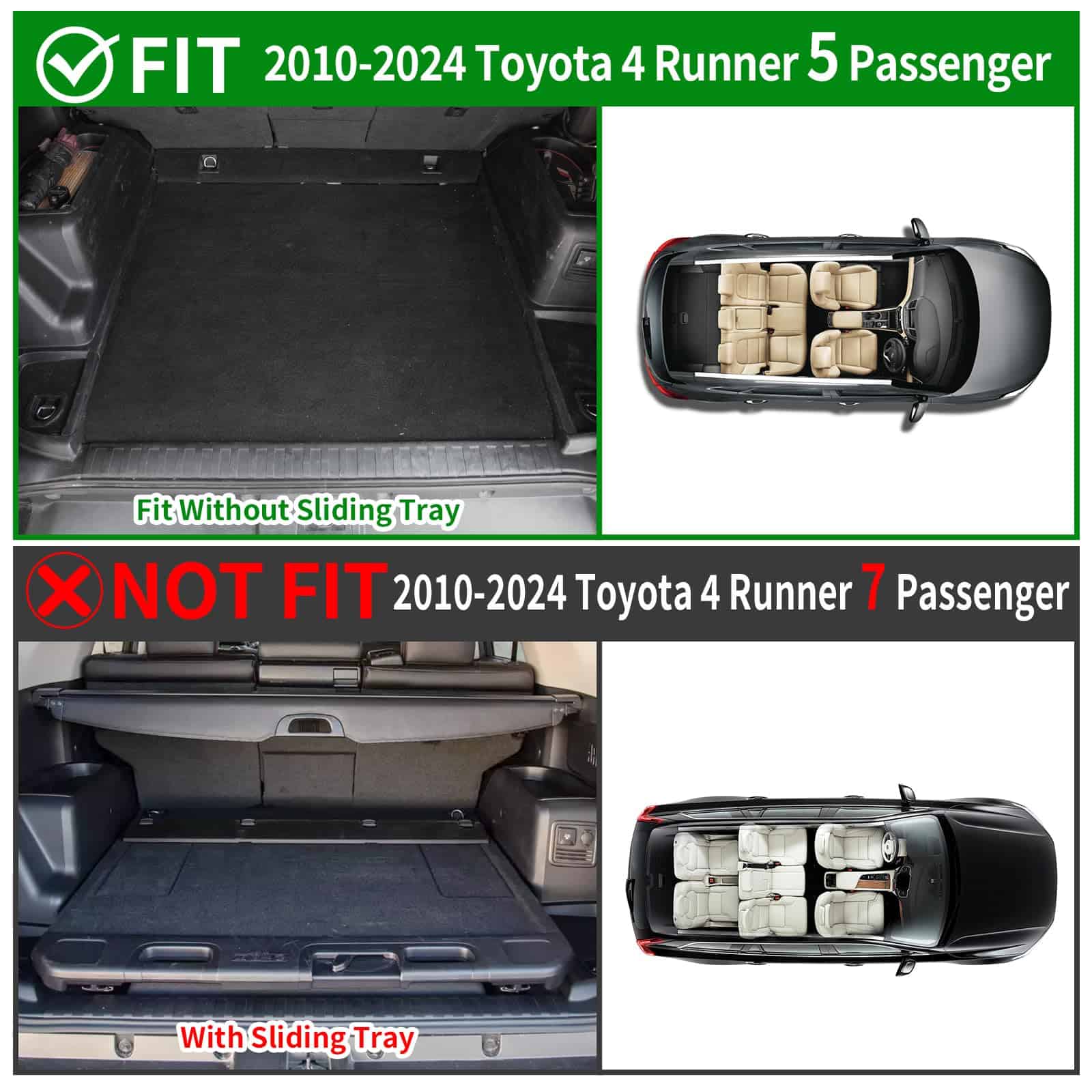 Tapete de Carga Compatible con Toyota -Ajuste sin Bandeja De - Imagen 8