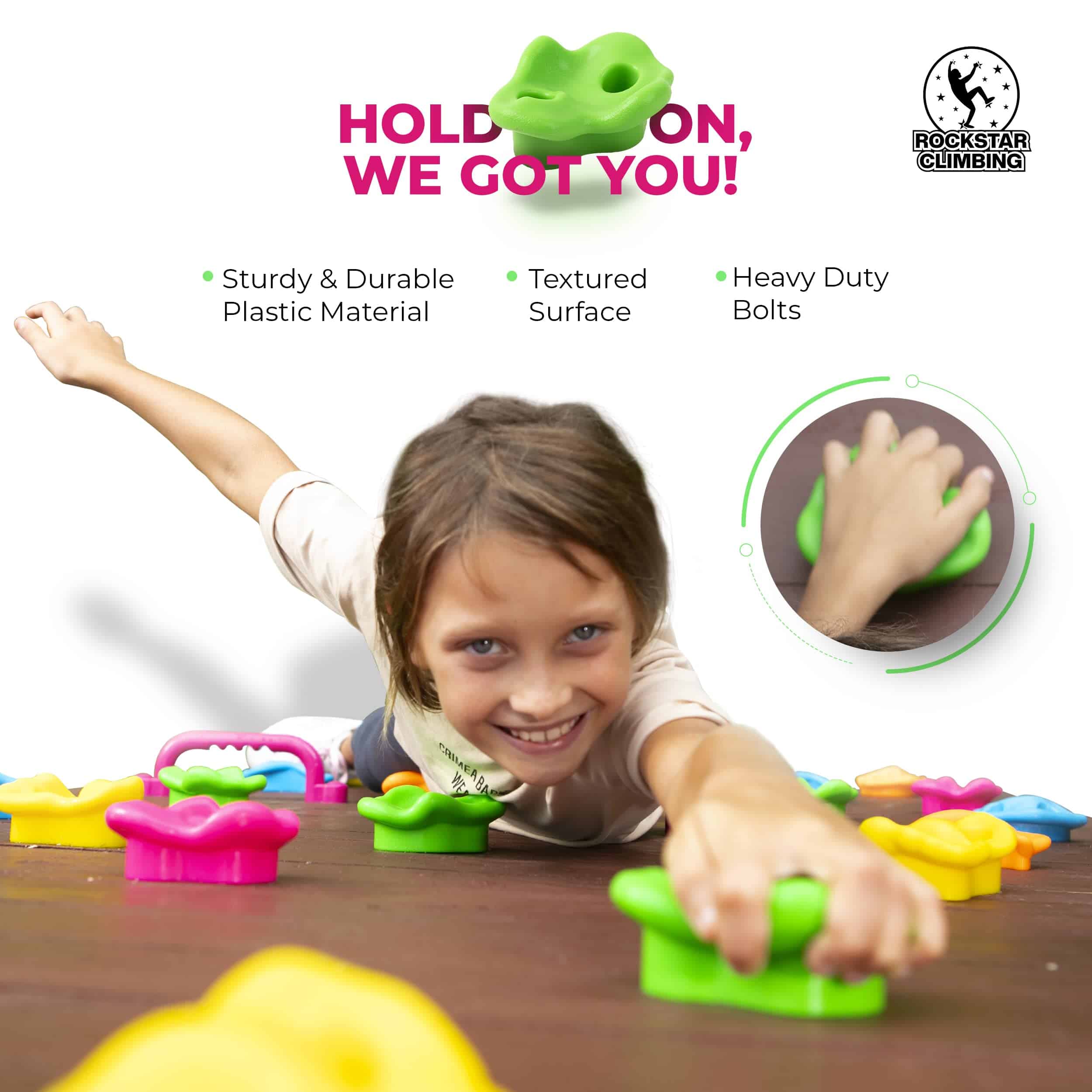 Kit de Rocas de Escalada ROCKSTAR CLIMBING para Niños con - Imagen 4