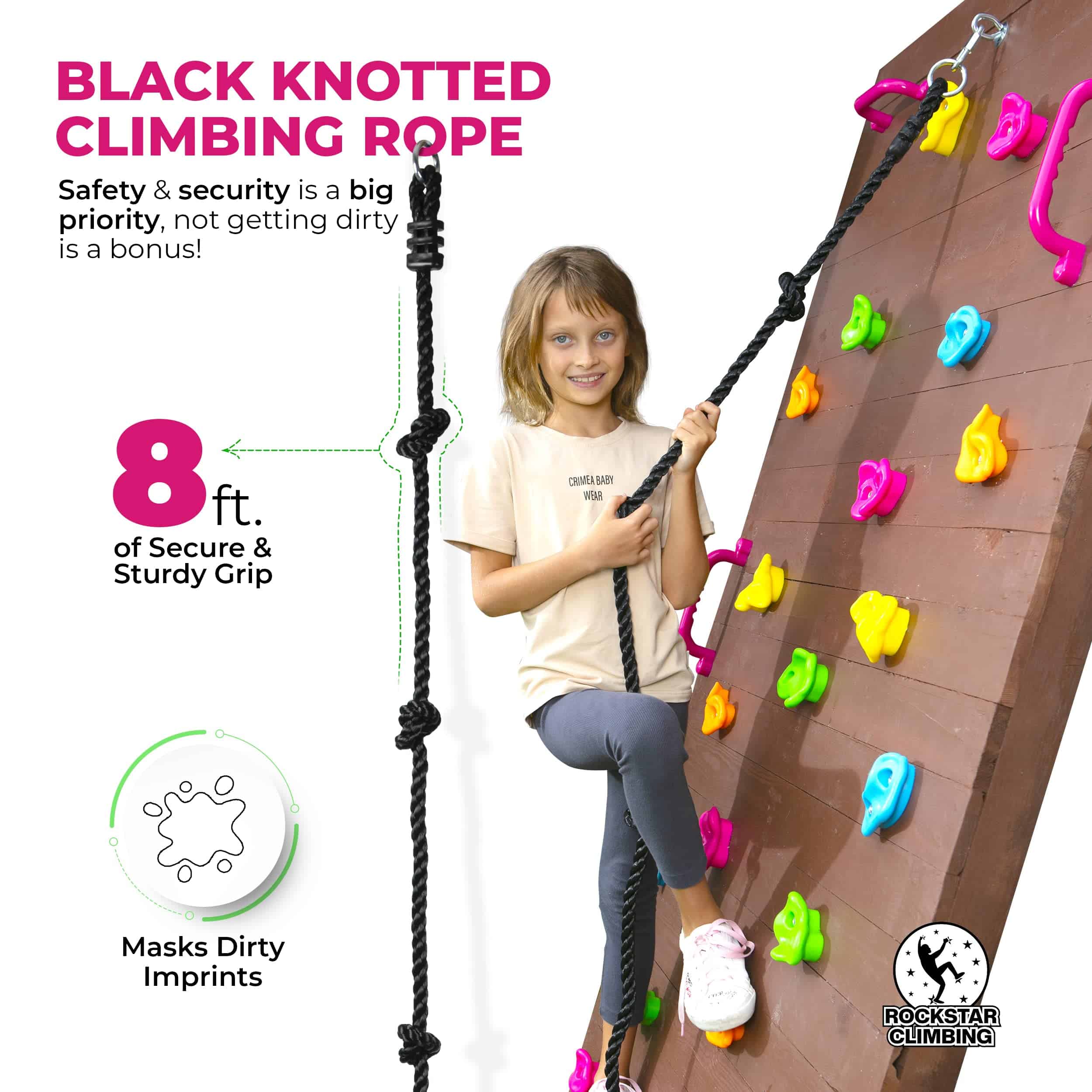 Kit de Rocas de Escalada ROCKSTAR CLIMBING para Niños con - Imagen 6