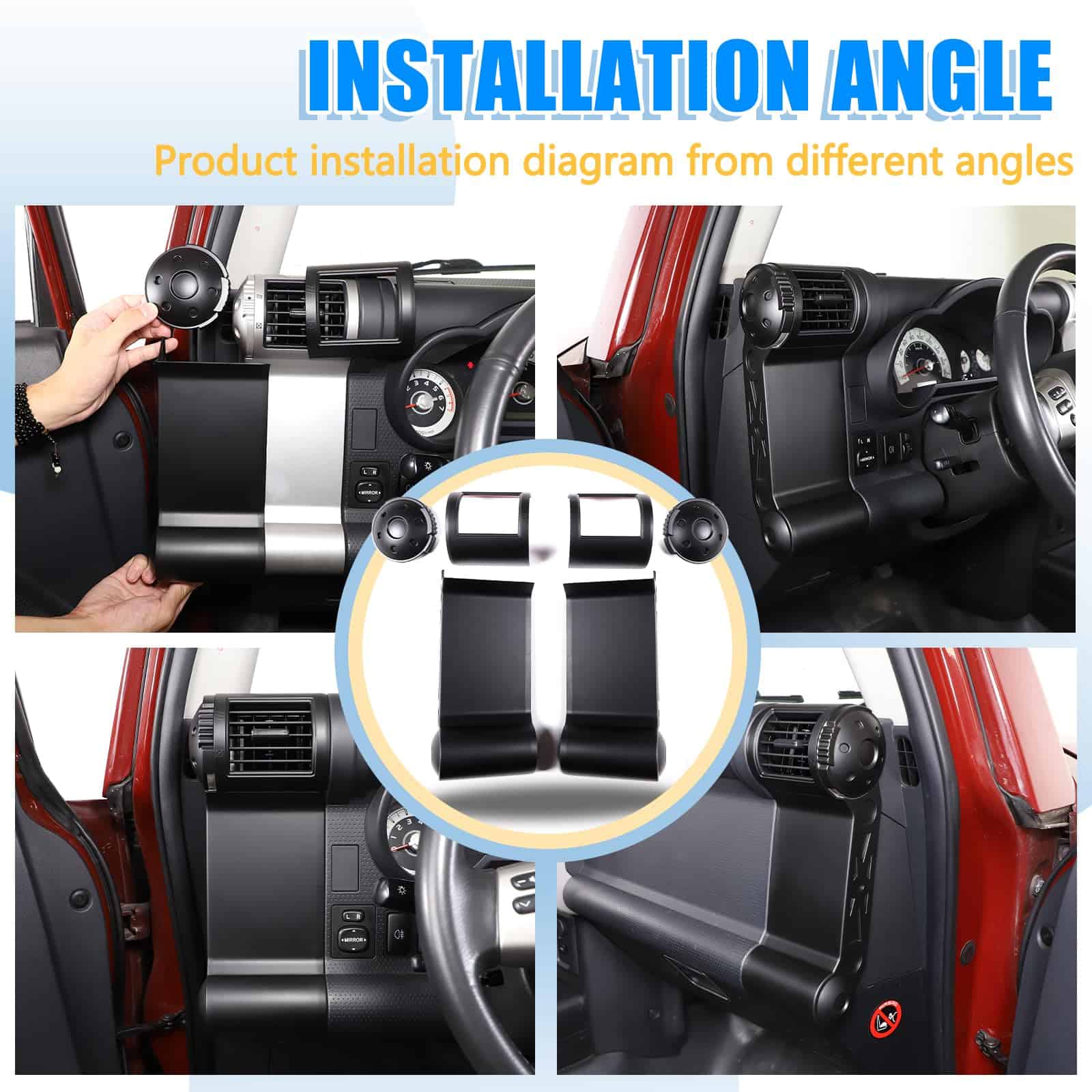 Marco de Salida de Aire Lateral del Tablero LLKUANG de ABS - Imagen 7