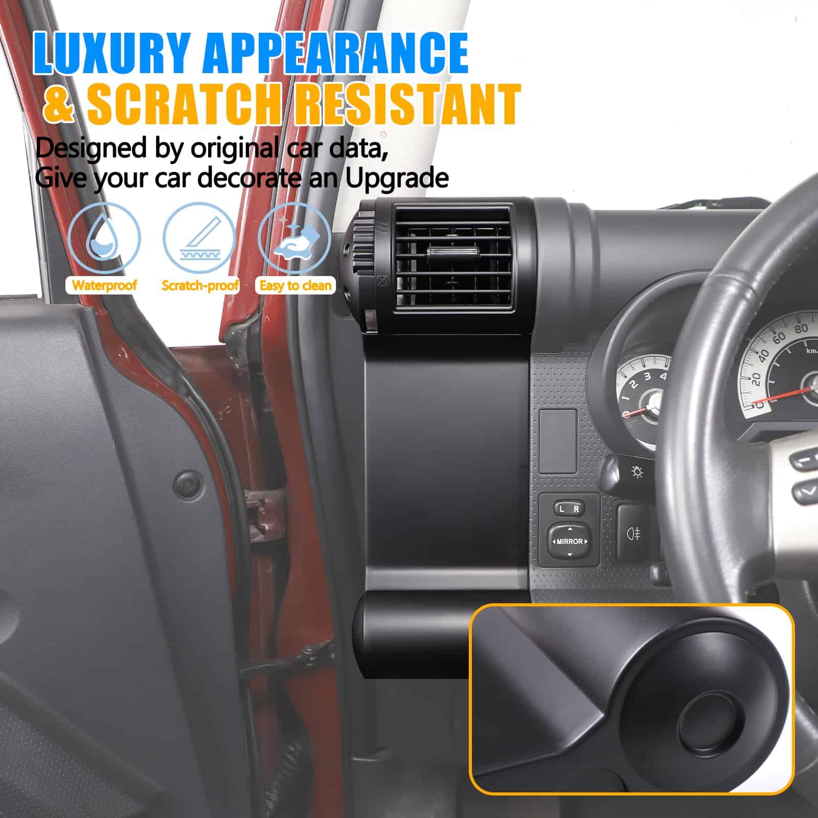 Marco de Salida de Aire Lateral del Tablero LLKUANG de ABS - Imagen 5