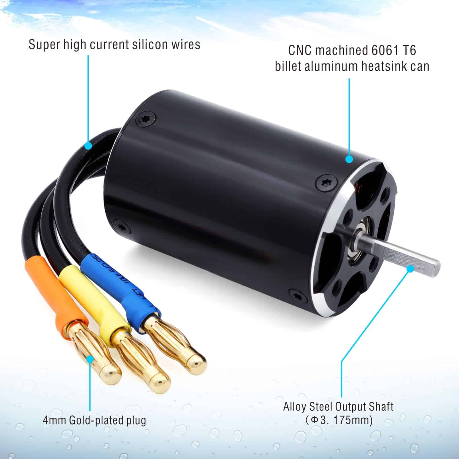 Motor sin escobillas Surpass Hobby 2948 4800 KV 4 polos con - Imagen 4